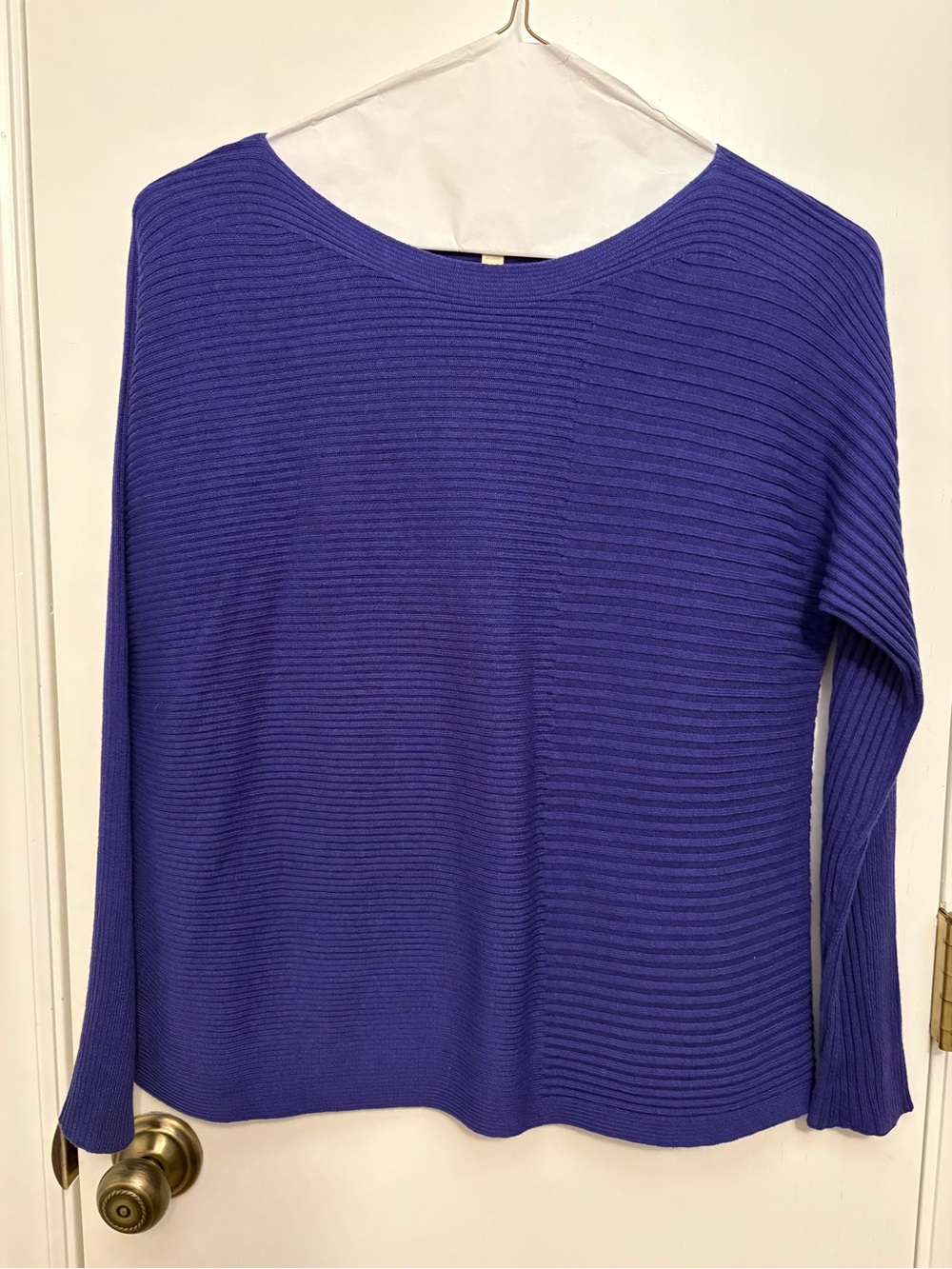 Eileen Fisher Ribbed Boatneck Sweater - Purple